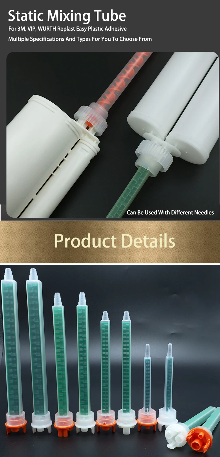 Mfq0824t Epoxy Resin Static Mixer 11 Mixing Nozzle Dual Adhesive Green