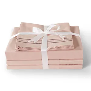 Wholesale 1800 Microfiber Sheets Embroidered Sheet Printed for Bed Brushed Comforter Sets King Plain Bedding Set