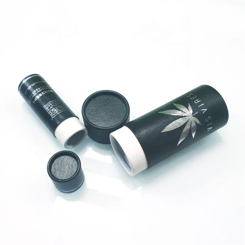 Custom design mini eco friendly kraft paper deodorant stick container lip balm tube twist push up lip stick paper tube