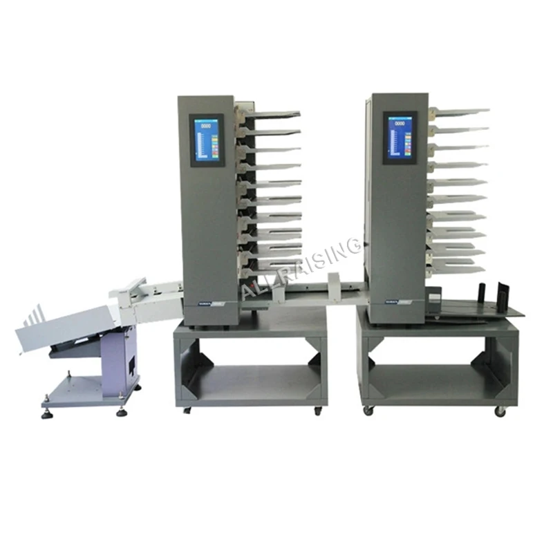 Automatic Calendar Paper Sheet Collator Stacking Machines Price 6 10 12 Bins A3 A4 Collating Gathering Machine for Book
