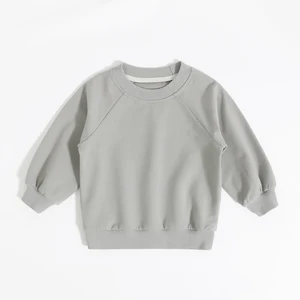 Latest Material Recreational Sports Toddler Sweatshirt Long-Sleeved Baby Hoodie Shirt Infants Organic Cotton Sweatshirt