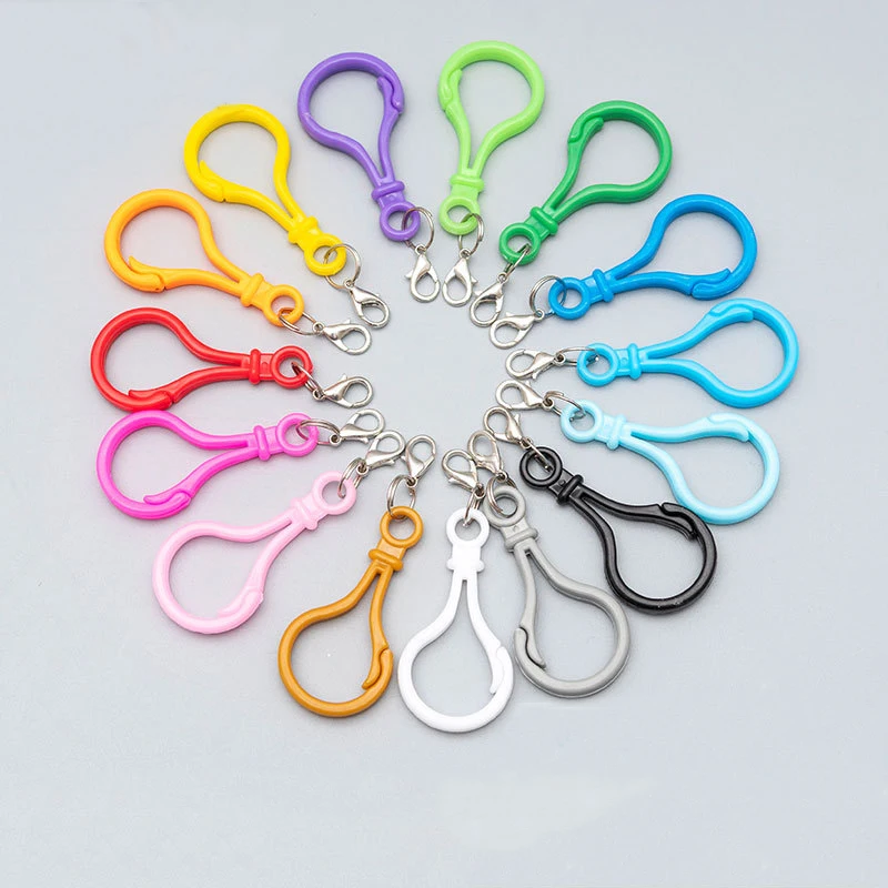 100Pcs Plastic Keychain Clips for Crafts - Lobster Claw Clasps for  Keychains for Crafts Plastic Keychain Clip for Backpack - Clip Keychain  Hooks