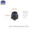 Front Mount Male Socket