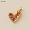 Colgante Mini Corazón de Zircón - Dorado-Rosa