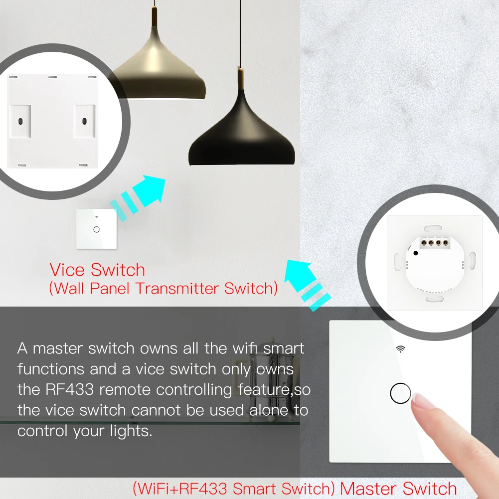 Tuya WiFi Switch Wireless Remote Conotrol Switch Wall Light Smart Touch  Switch 1/2/3/4 Gang 2/3way Smart Home Automation Alexa Acho Google Home -  China Switch No Neutral Wire, Switch Tuya