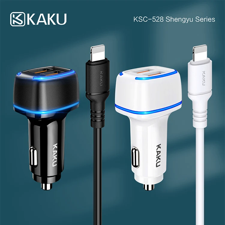 Chargeur Voiture Kaku KSC-528 pour Iphone Noir - SpaceNet