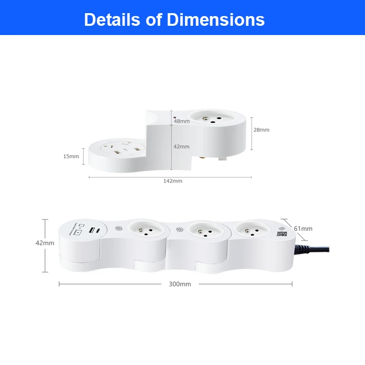 Smart WIFI Remote Control Laptop Adapter Computer Accessories Equipped Power Strip with 65W GaN Charger for Laptop