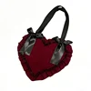 Burgundy with black lace