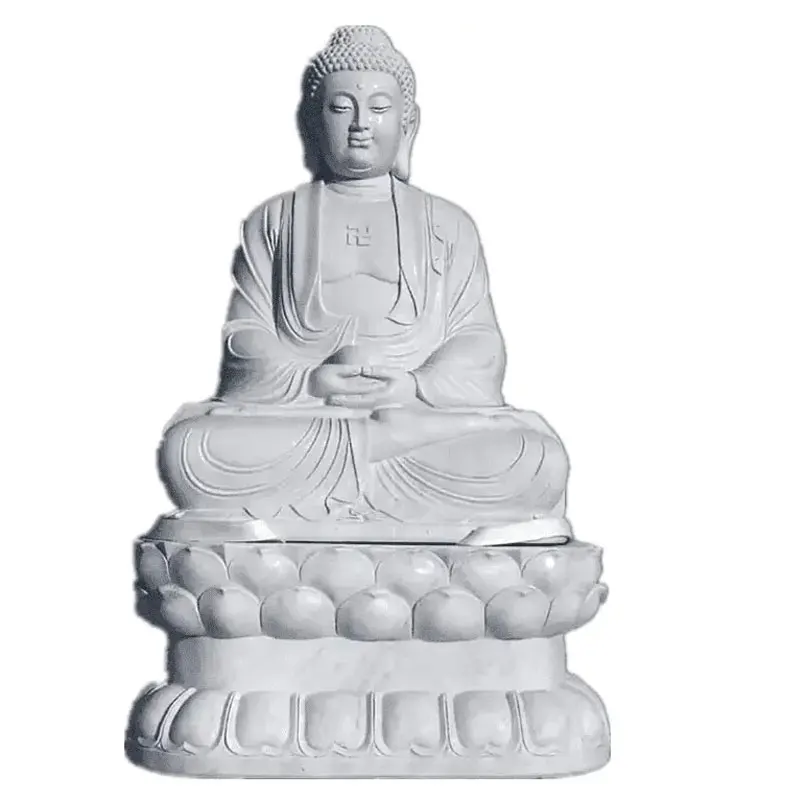 等身大の宗教的な仏陀、蓮の上に座る、庭園用の大理石仏像| Alibaba.com