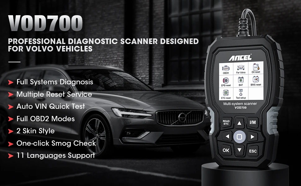 ANCEL VOD700 OBD2スキャナー 車両コードリーダー 診断スキャンツール