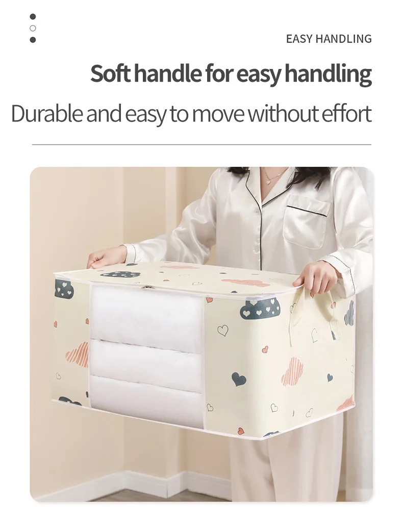 Quilt Storage Bags With Zipper Extra Large Capacity Closet Underbed