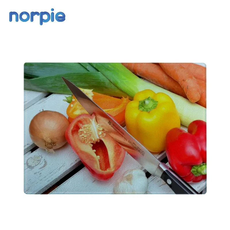 Разделочная доска из закаленного стекла кухонная разделочная сублимационного