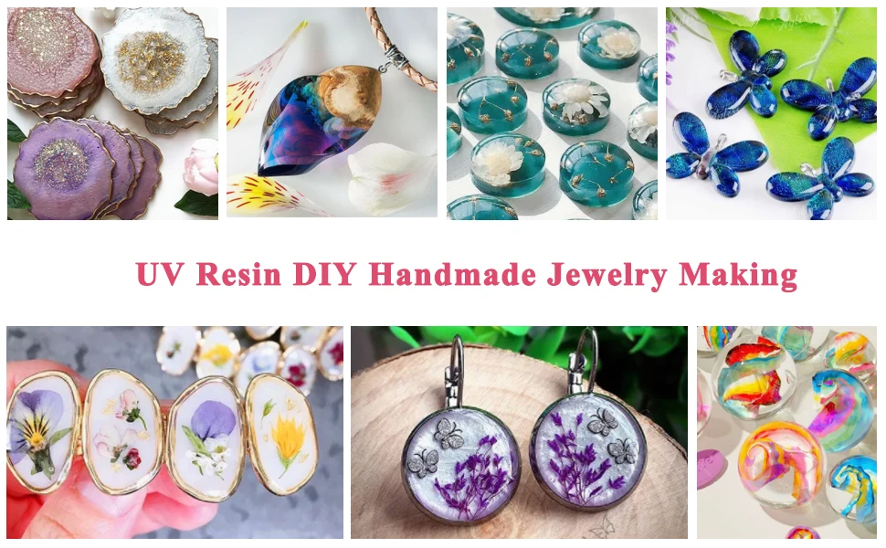 Ultraviolet Fast Curing UV Epoxy UV Epoxy Resin Set UV Light Crystal Hard Type Resin Glue Jewelry Kit