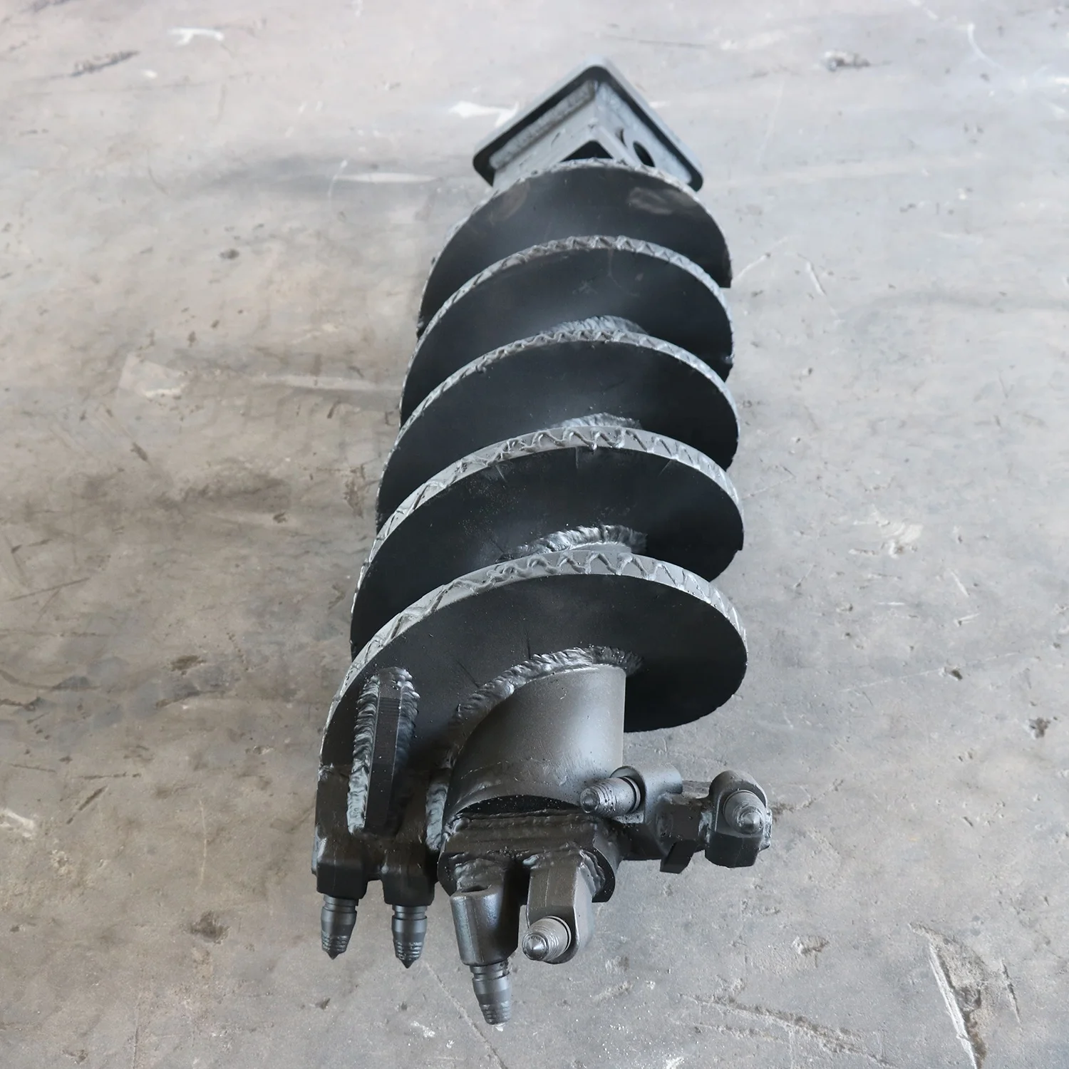 Straight screw auger for pile foundation drilling