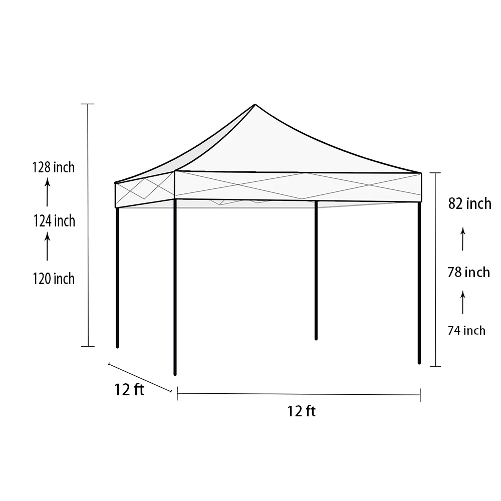 Outdoor Trade Show Commercial Canopy,Patio Instant Sun Shelter,12 X 12 ...