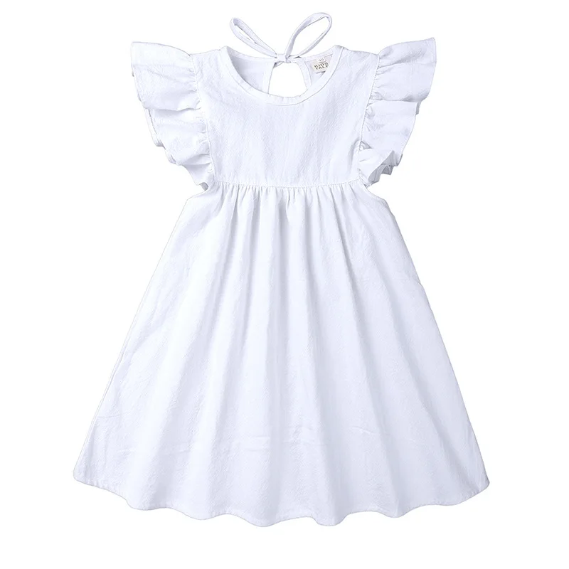 Kids Tales Summer Children Girl Party Clothing Ruffles Sleeveless Beach ...