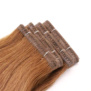 flat weft hair extensions 100% European Human virgin Hair high quality Flat Weft Hair