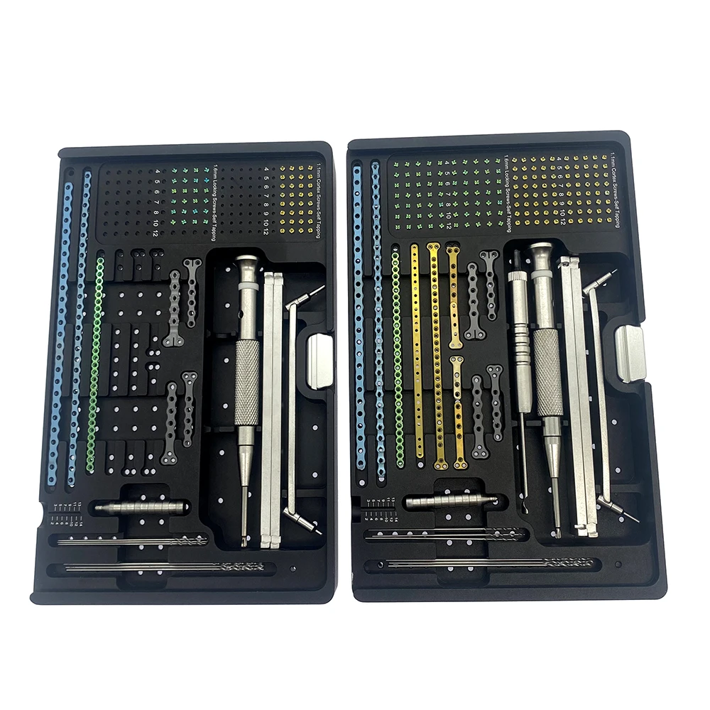 ALPS Mini Titanium Locking Plate System Kit 1.1  1.6mm Small Pet Orthopedic Veterinary Surgical Instruments Set