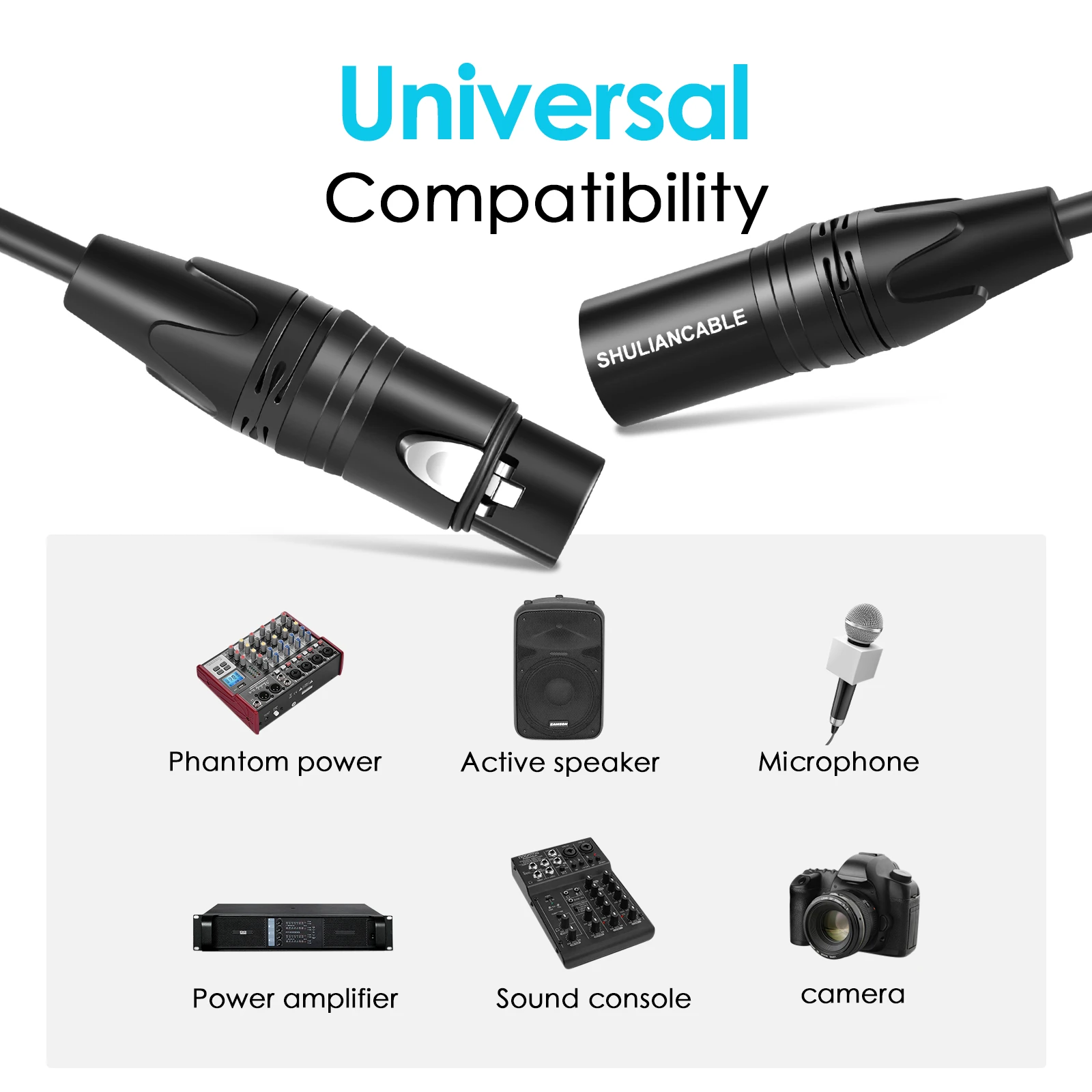 Xlr Cable,Microphone Cable Xlr Male To Female 3 Pin Compatible With