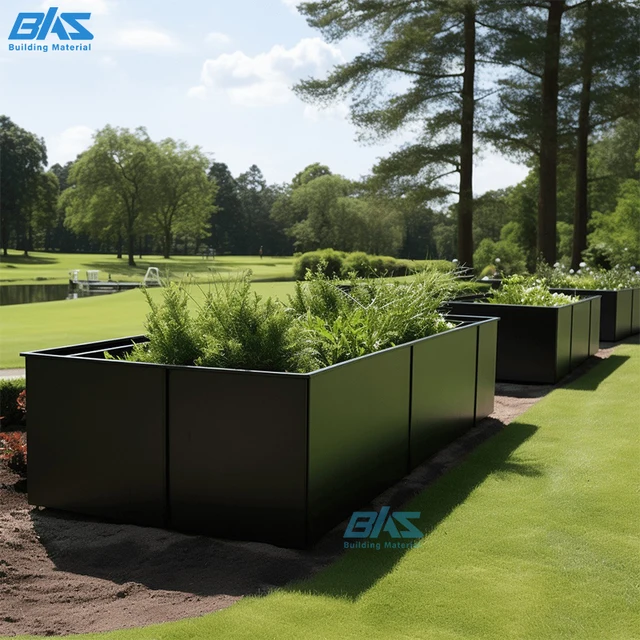 Weather Resistant Aluminum Garden Planters for Resorts & Villas Commercial Grade Modern Outdoor Pots