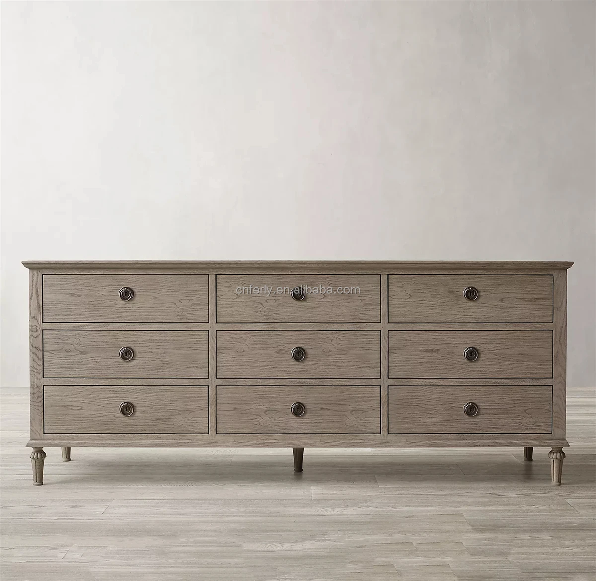 Home Furniture Bedroom Furniture Customized 9drawer Dresser Wooden