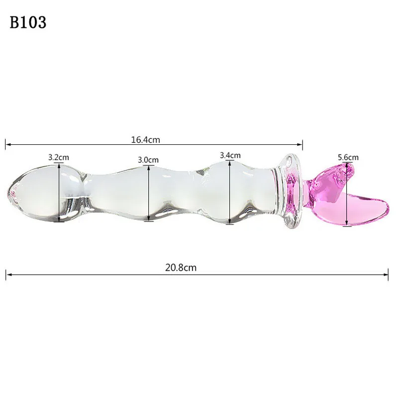 Free Custom Box - Realistic G-spot Bent Sex Penis Toy Spiked Women Masturbate Crystal Glass Sex Toys Sexy Toy Women Dildos