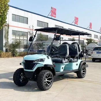 Free Shipping Cheap Price Off Road 48v 72v Lithium Battery Clubcar Ez Go Mini Icon Luxury Made China Electric 4 Seater Golf Cart