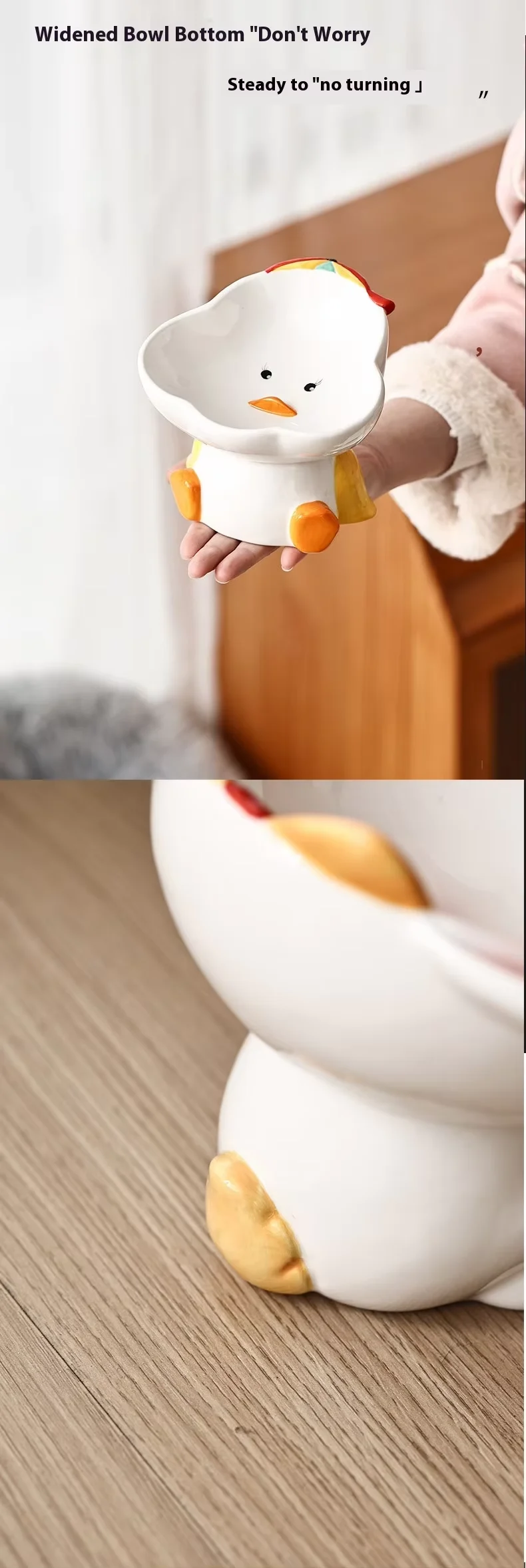 Cute Diagonal Cat Bowl Eco-Friendly Ceramic Protection Cervical Vertebra Prevents Upset for Dog Rice Cat Food Pet Supplies factory
