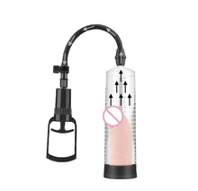 Sex Toys for Men Manual Penis Enlarger for Male Erection Vacuum Penis Pump with Male Stroker Clear