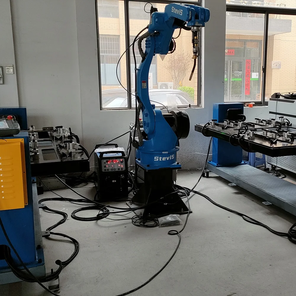 Welding Automation Robot with Positioner Customized Design MIG Automatic Robot Welding Machine for Aluminum Ladders Processing