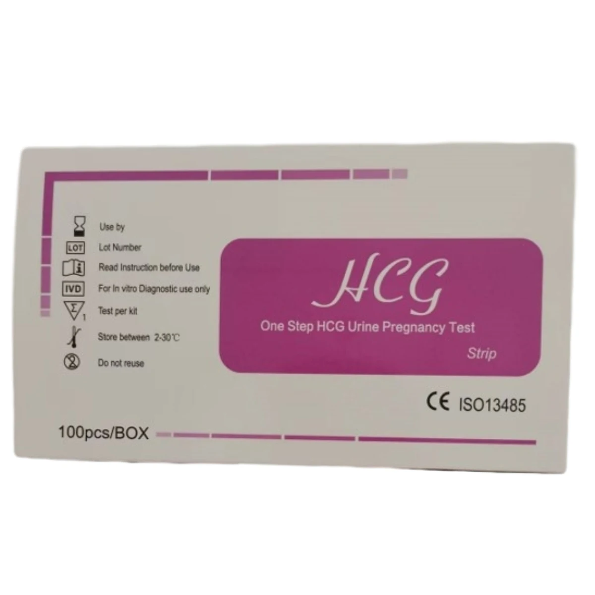 Medical Disposable 1 Step Quick Check 2.5mm Personal Urine HCG Pregnancy Test Strip(Urine) HCG