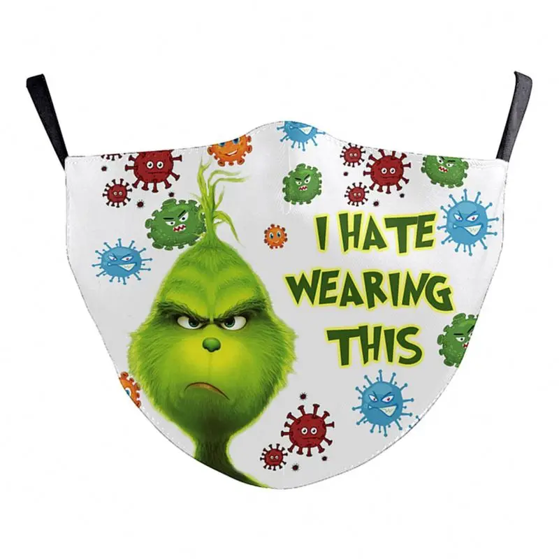 printed face mask print holder unisex fabric funny washable