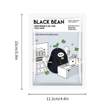 Black bean hydrating oil control mask Controls excess oil Reduces breakouts beauty face mask Halal cosmetic