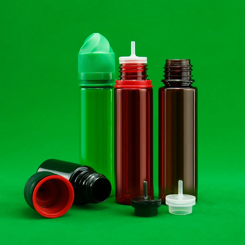 30ml 40ml 50ml 60ml 70ml 75ml empty PET  bottles plastic dropper liquid bottle with safety cap