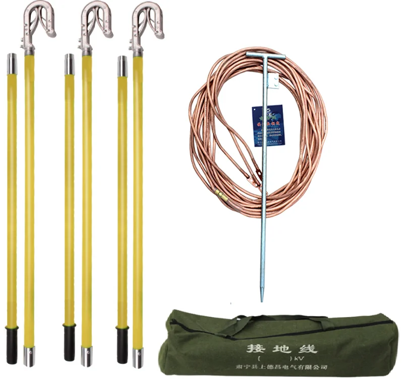 33KV Grounding Cluster  with Copper Wire and Earthing Rod for Overhead Line