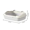 Semi-enclosed splash-proof litter box [Large Gray]