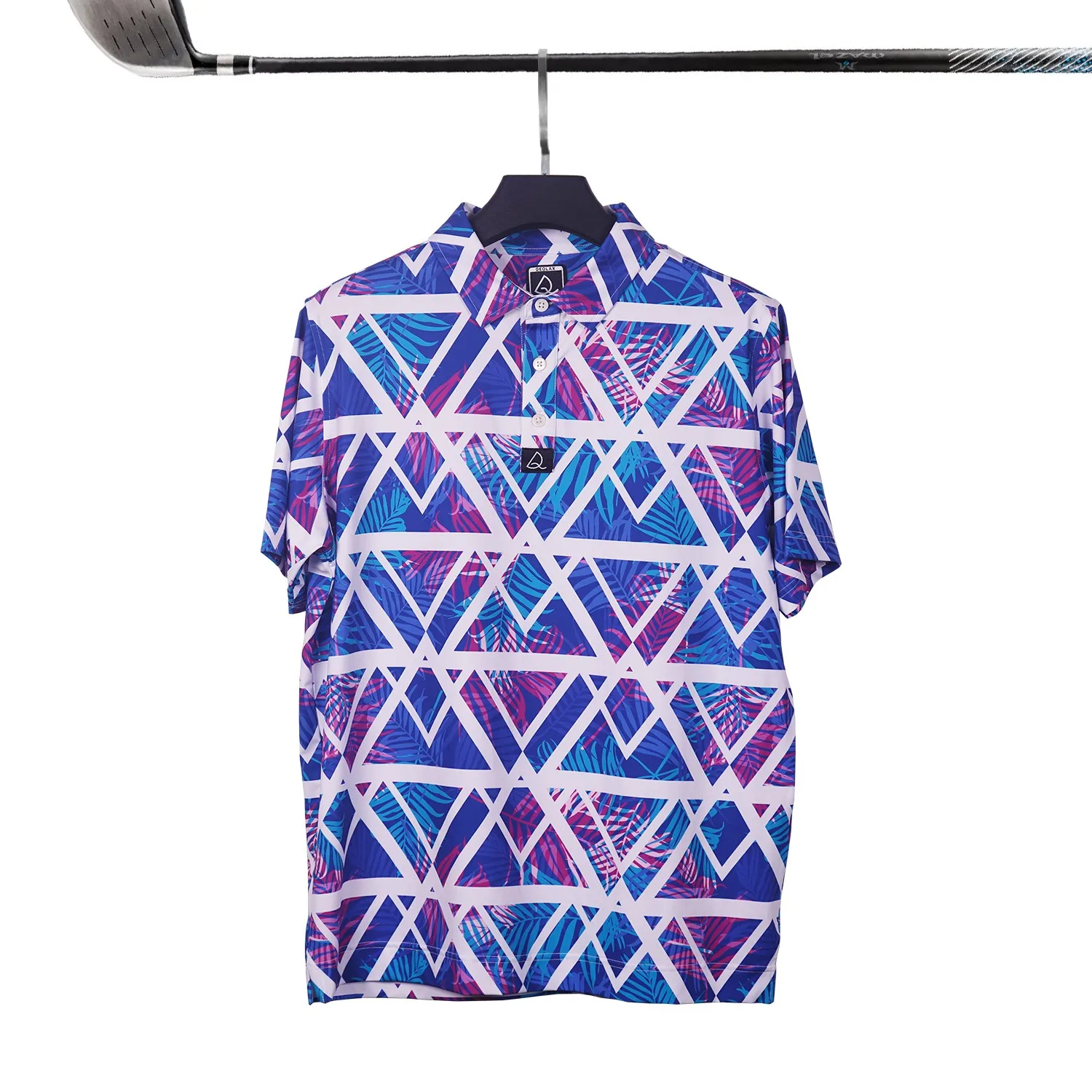Design Print High Quality Stretch Elastic Allover Oem Custom logo Printed Sublimated Floral Golf Polo Shirt Custom Polo Shirts