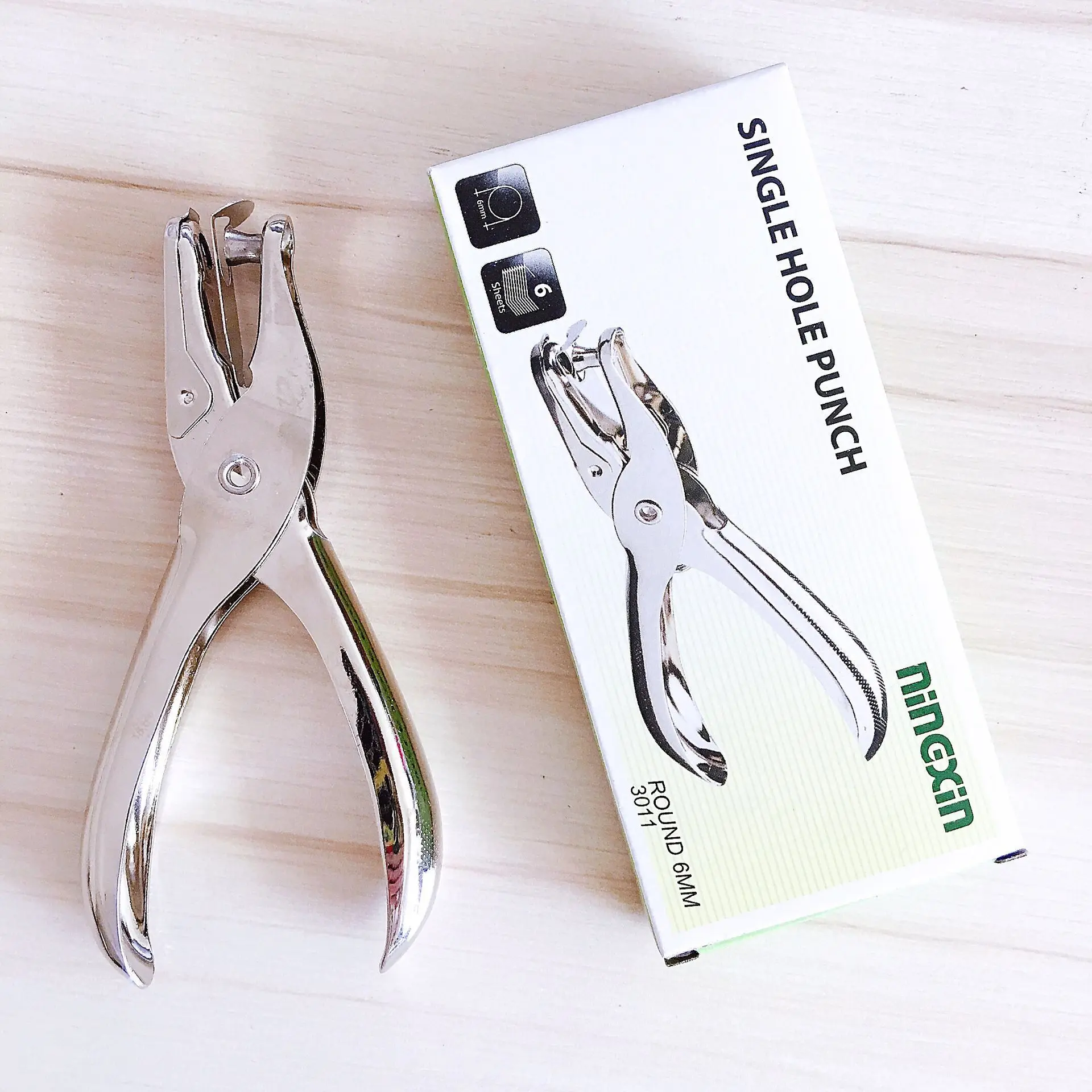 3mm 6mm Punching Machine Stationery Single Hole Punch Pliers Manual Paper Mini Round Hole Puncher