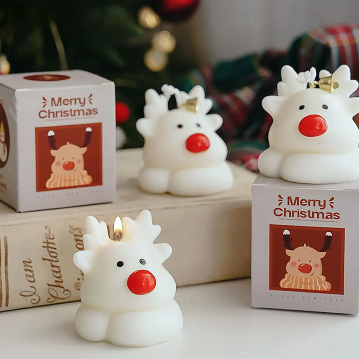 Deer Aromatherapy Candles Christmas Gift Home Decoration Christmas Decoration Cute Style Deer Aromatherapy Candles