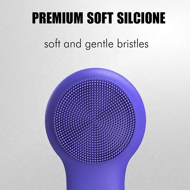 Deep Clean Face Scrub Acne Cleanser Wash Electric Silicone Vibrating Facial Cleansing Brush Machine 3 In1 Facial Cleanser Brush