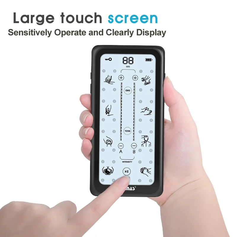 Wholesale Muscle Building Stimulation 2 Channel Acupuncture Touch Screen Body Electric Tens Unit NMES Device