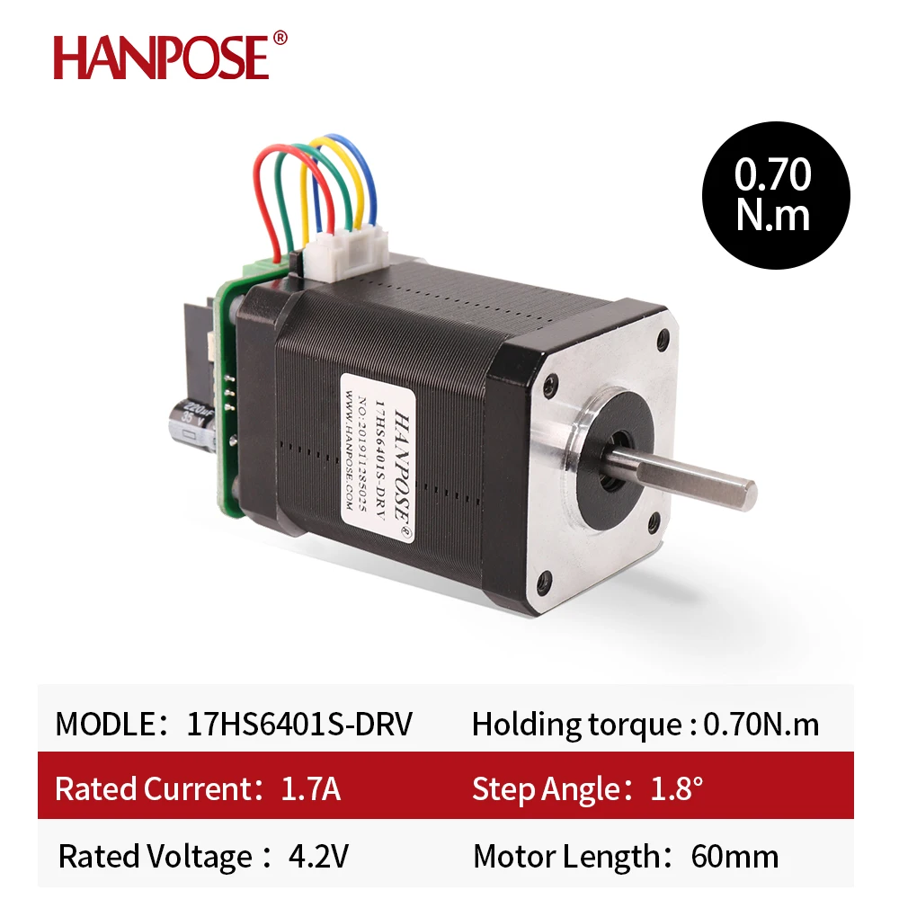 17HS6401S-DRV Stepper Motor Drive Kit for CNC & 3D Printers | NEMA 17  Control Board - 12V Integrated Module