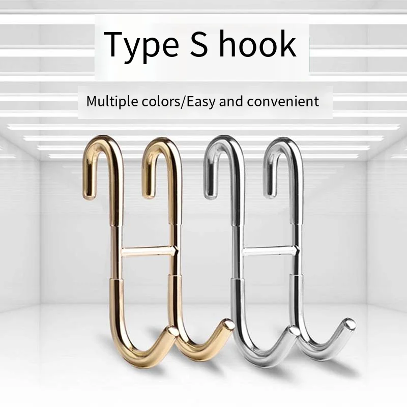 Hook S 304 Stainless steel Door Rear Hook Non-stick  Bathroom glass door back type double novelty hooks details