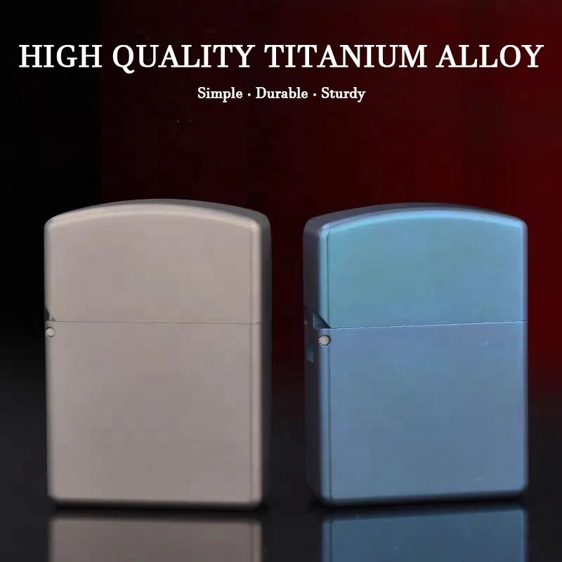 Custom Cool Metal Flint Cigarette Lighter Windproof Titanium Unique Lighters