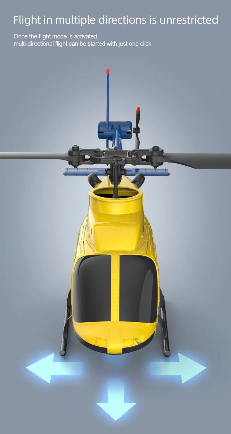 HOSHI ERA A60 RC Plane Helicopter 2.4G 6-Axis Gyroscope 6CH Optical Flow Altitude Hold USB MINI BELL 206 Remote Aircraft