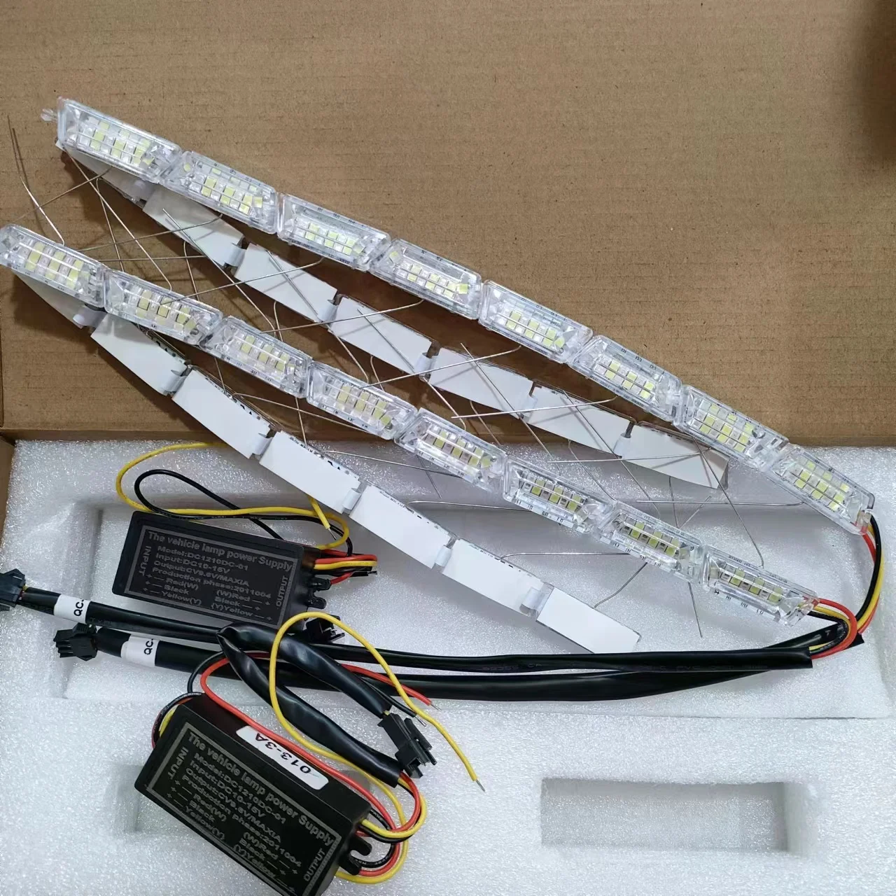 LED Crystal Tear Eye 60cm DRL Daytime Running Light Turning Color Guide Double Colour Flowing Stretchable Lamp LED Lamp Strip