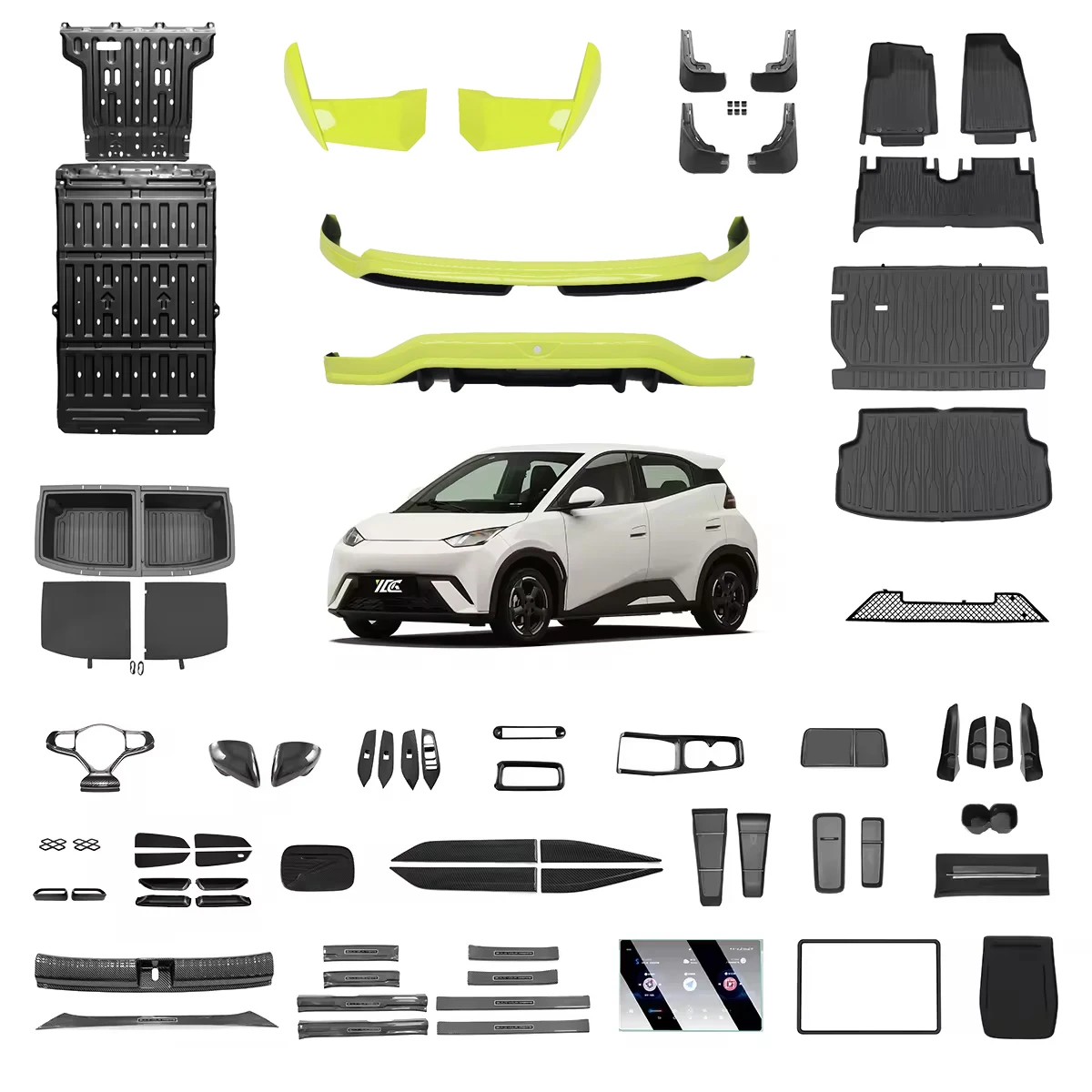 For BYD Seagull Atto 1 Dolphin Mini EV Car Accessories Interior and Exterior Kits Decorative Protection Trims