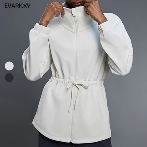 New Modal Cozy Breathable Quick Dry Relaxed Fit Zip-Up Long Sleeve Leisure Regular Trench Coat Casual Women's All Seasons