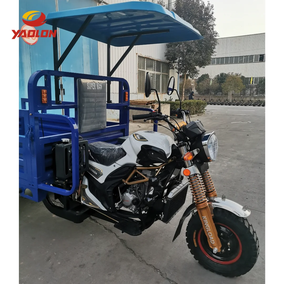 YAOLON Super Design Gasoline Tricycle 250CC Tricycle Petrol diesel Cargo Motorized Tricycle