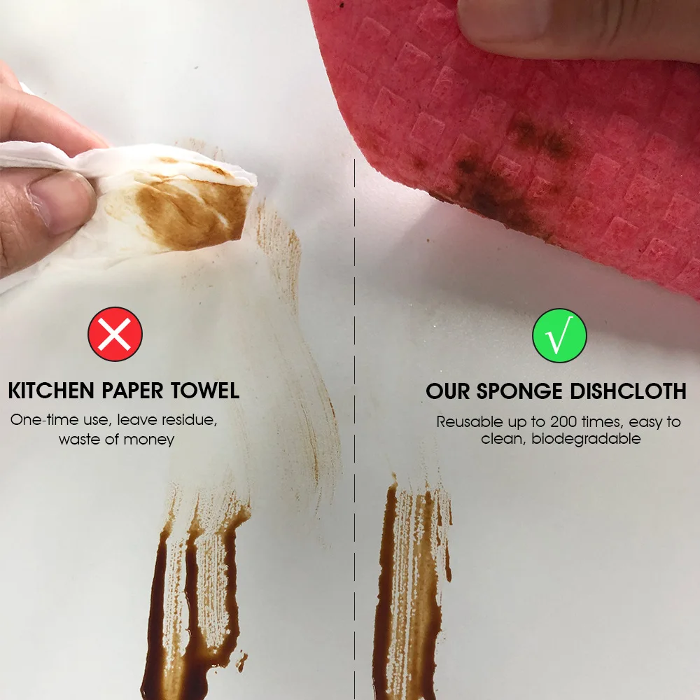 Ds2186 Microfiber Dish Cloth Cleaning Rags Reusable Paper Towels